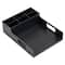 Mind Reader Black Plastic Utensil, Napkin & Plate Serving Tray